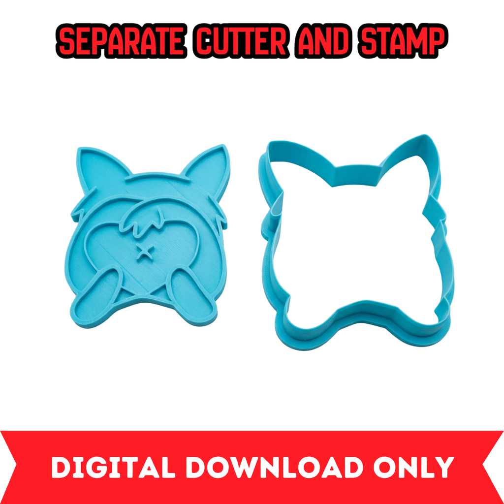 Corgi Dog Butt Cookie Cutter & Stamp STL File – 10 Sizes | Digital Download