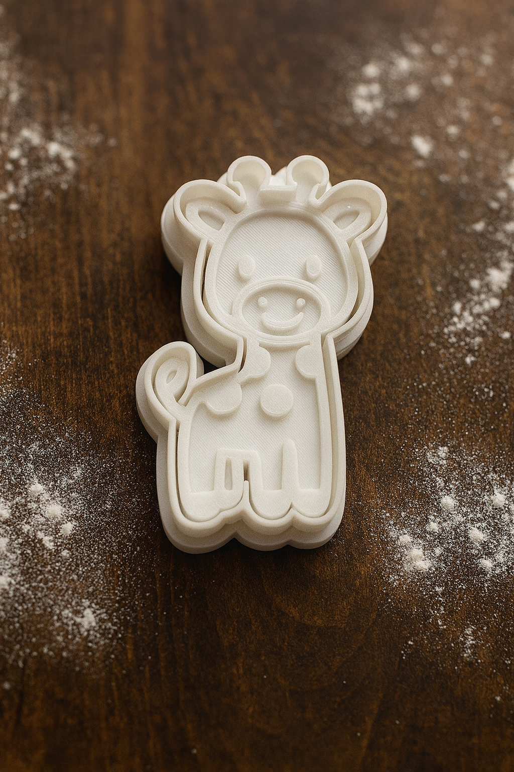 Giraffe Cookie Cutter with Stamp - 4" Detailed Animal Shape Baking Mold for Cookies, Fondant & Crafts | Easy Grip Design