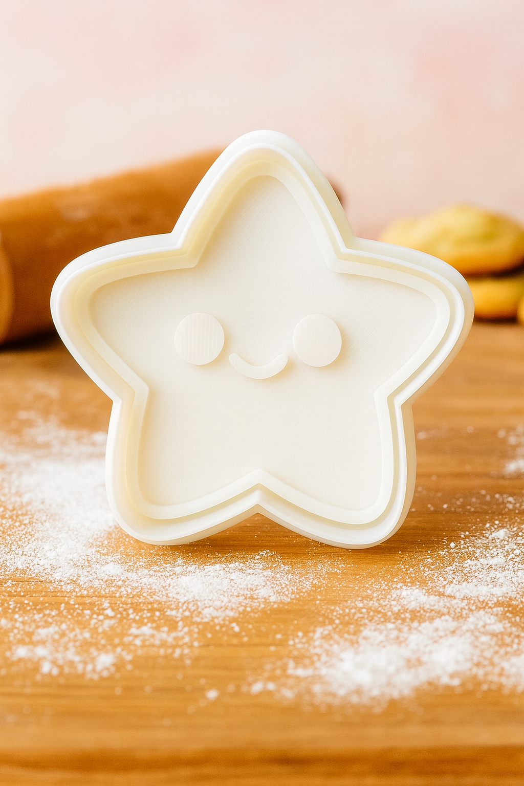 Star Cookie Cutter and Stamp Set - 3.5" Dual Function Baking Tool for Cookies, Fondant & Clay Crafts