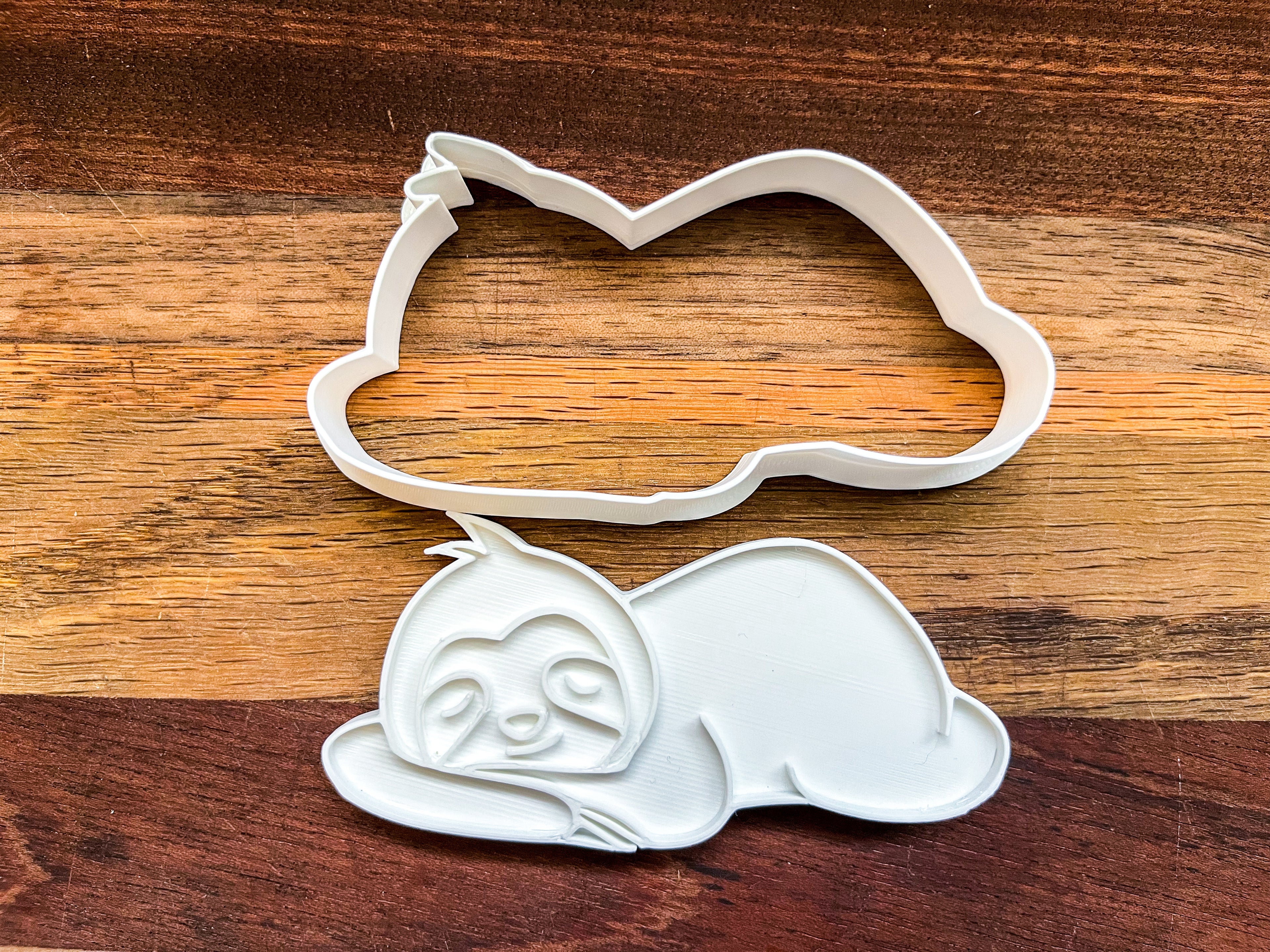 Sleepy Sloth 3D Cookie Cutter and Stamp Set - Premium Baking Tool for Cookies, Fondant & Clay Crafts