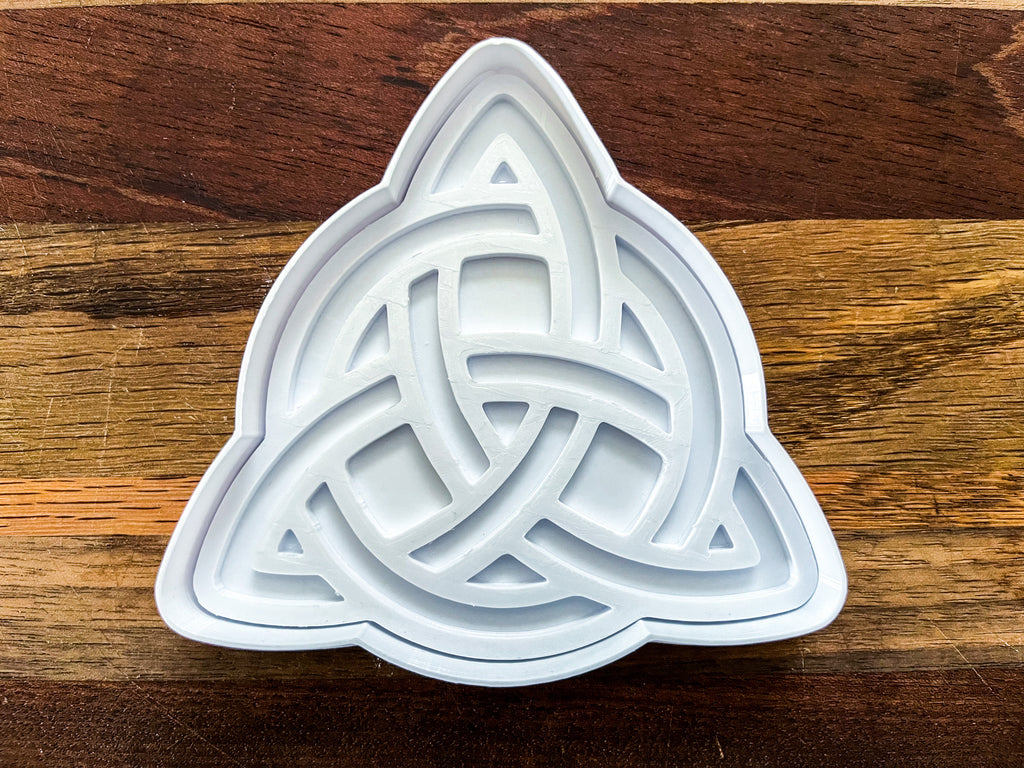 Celtic Triquetra Cookie Cutter & Stamp - Sacred Symbol Baking Tool for Cookies, Fondant & Clay Crafts