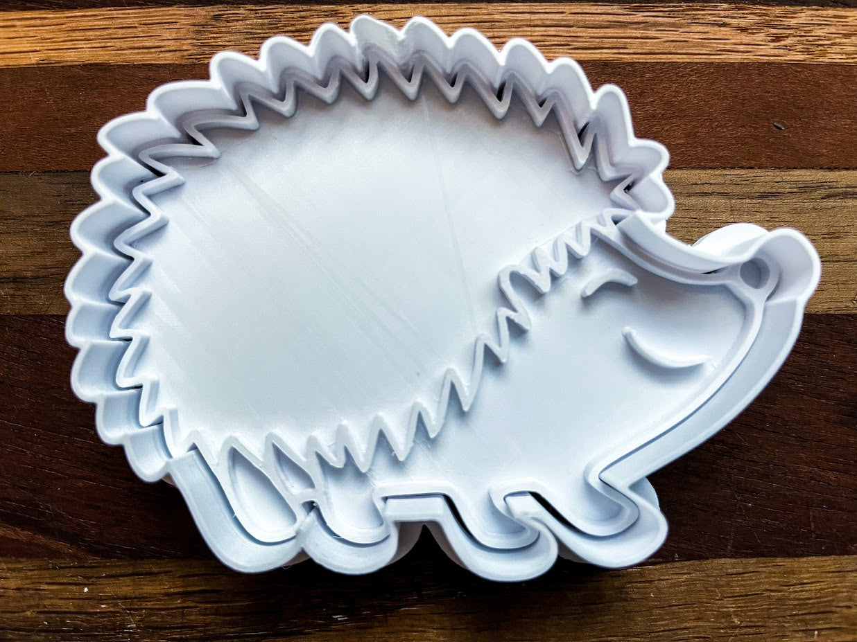 Hedgehog Cookie Cutter Stamp with Handle - 4" Detailed Animal Baking Mold for Cookies, Fondant & Clay Crafts