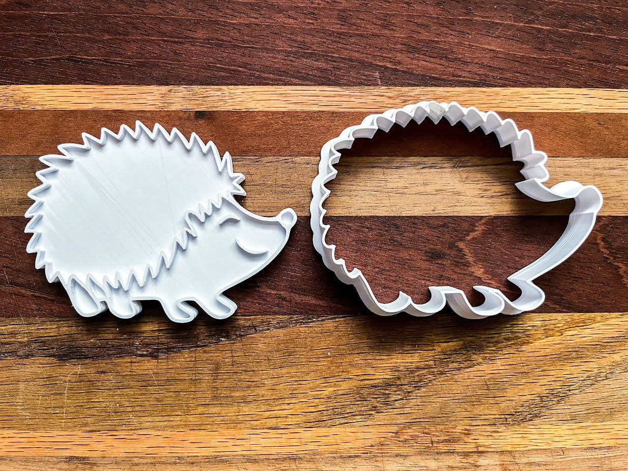Hedgehog Cookie Cutter Stamp with Handle - 4" Detailed Animal Baking Mold for Cookies, Fondant & Clay Crafts