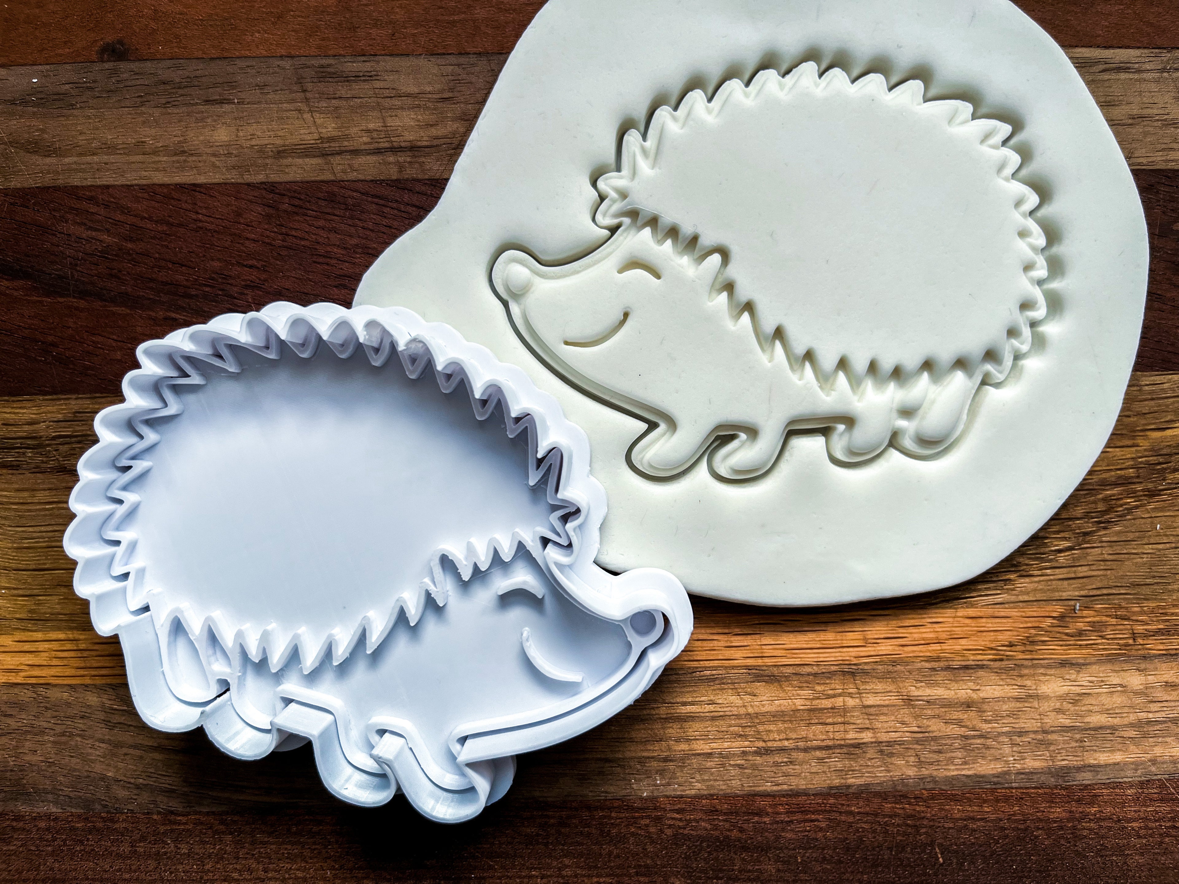 Hedgehog Cookie Cutter Stamp with Handle - 4" Detailed Animal Baking Mold for Cookies, Fondant & Clay Crafts