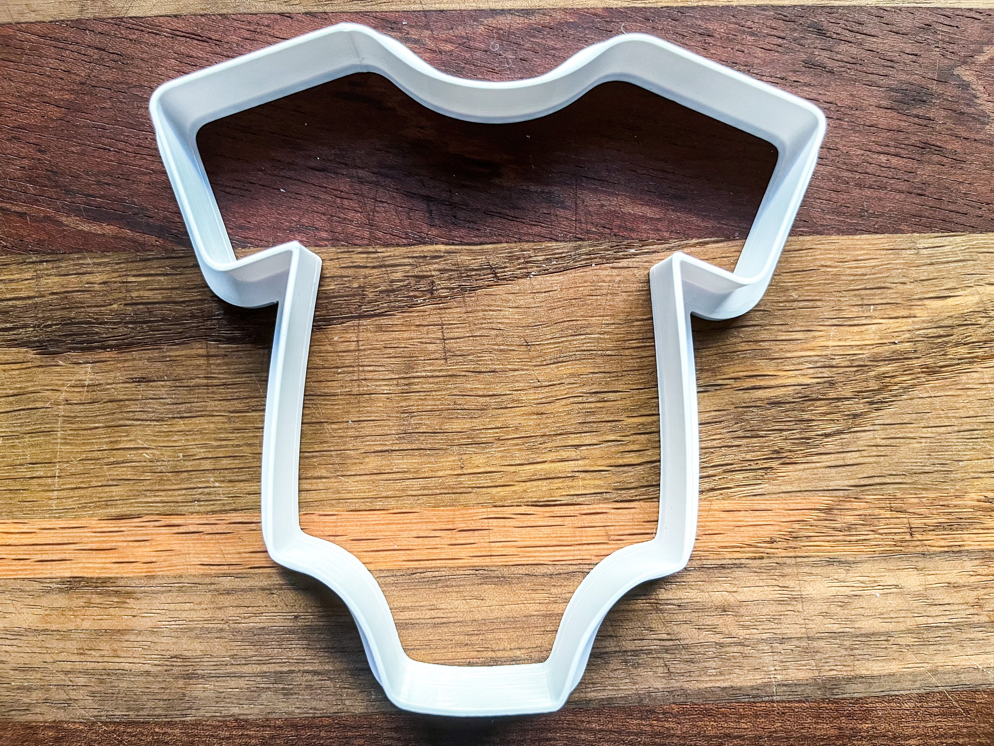 Baby Onesie Cookie Cutter - 4" Premium Plastic Baking Tool for Baby Shower Treats & Fondant Crafts