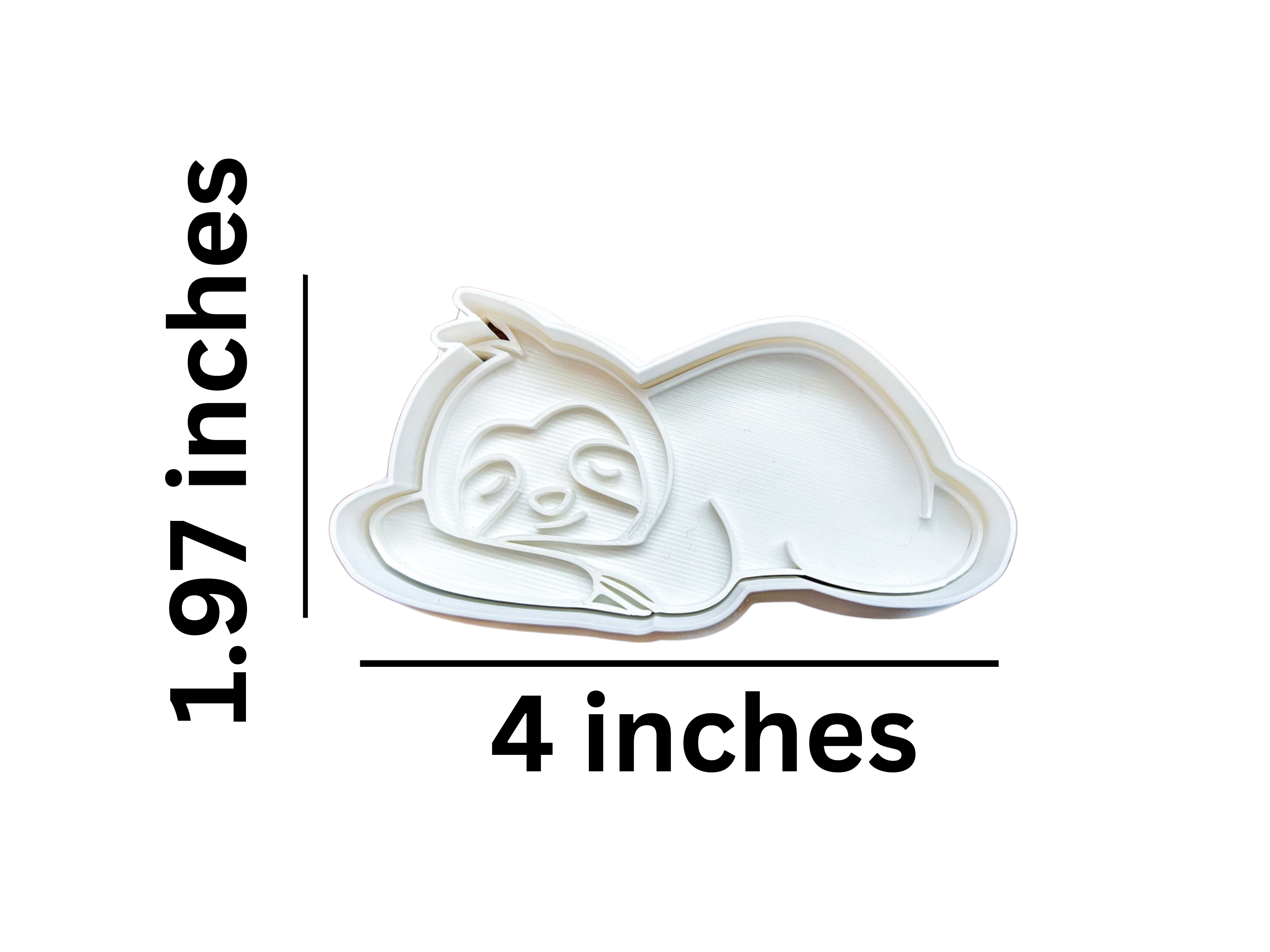 Sleepy Sloth 3D Cookie Cutter and Stamp Set - Premium Baking Tool for Cookies, Fondant & Clay Crafts