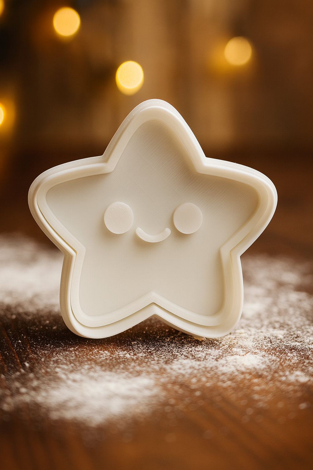 Star Cookie Cutter and Stamp Set - 3.5" Dual Function Baking Tool for Cookies, Fondant & Clay Crafts