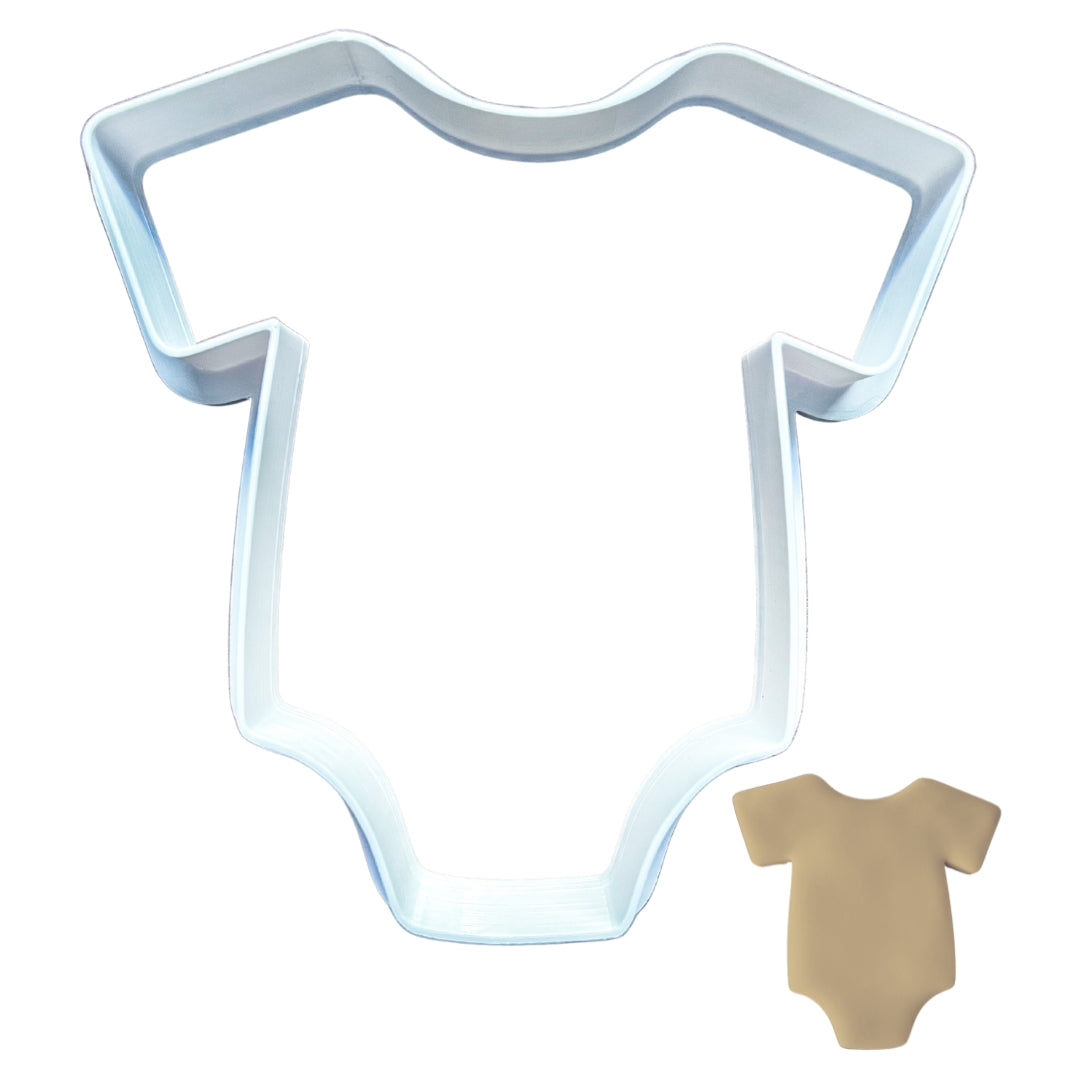 Baby Onesie Cookie Cutter - 4" Premium Plastic Baking Tool for Baby Shower Treats & Fondant Crafts