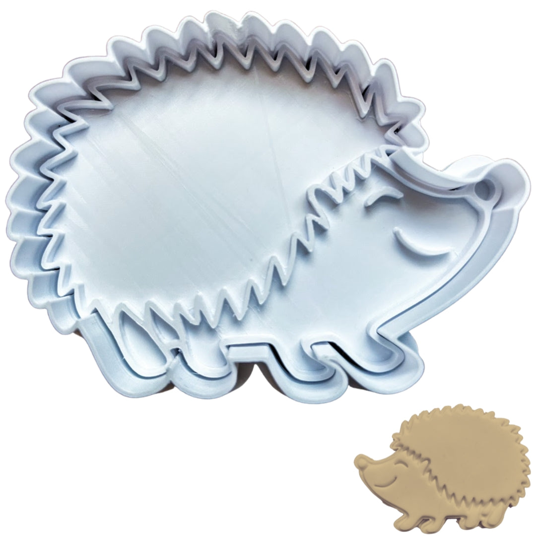Hedgehog Cookie Cutter Stamp with Handle - 4" Detailed Animal Baking Mold for Cookies, Fondant & Clay Crafts