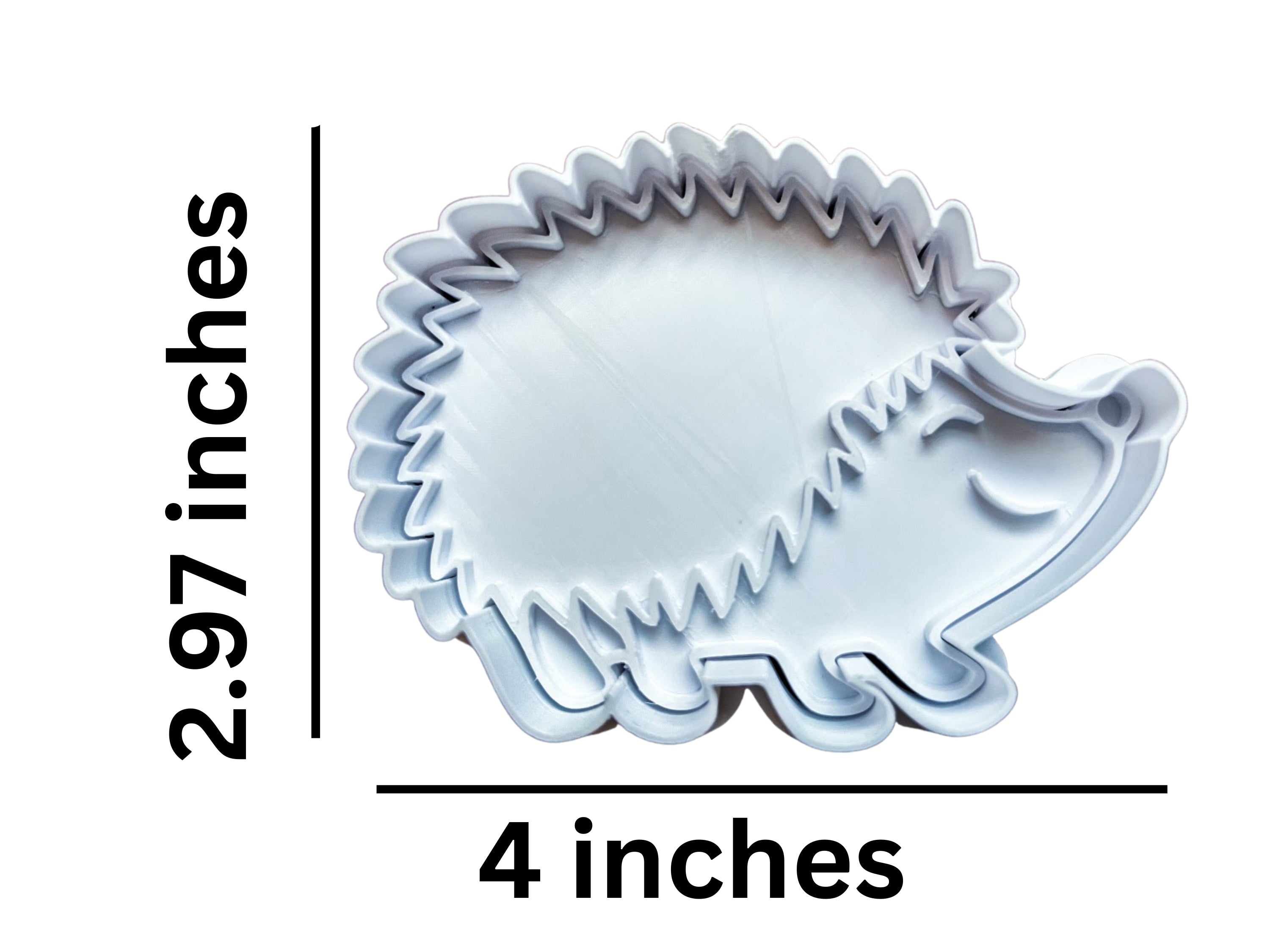 Hedgehog Cookie Cutter Stamp with Handle - 4" Detailed Animal Baking Mold for Cookies, Fondant & Clay Crafts