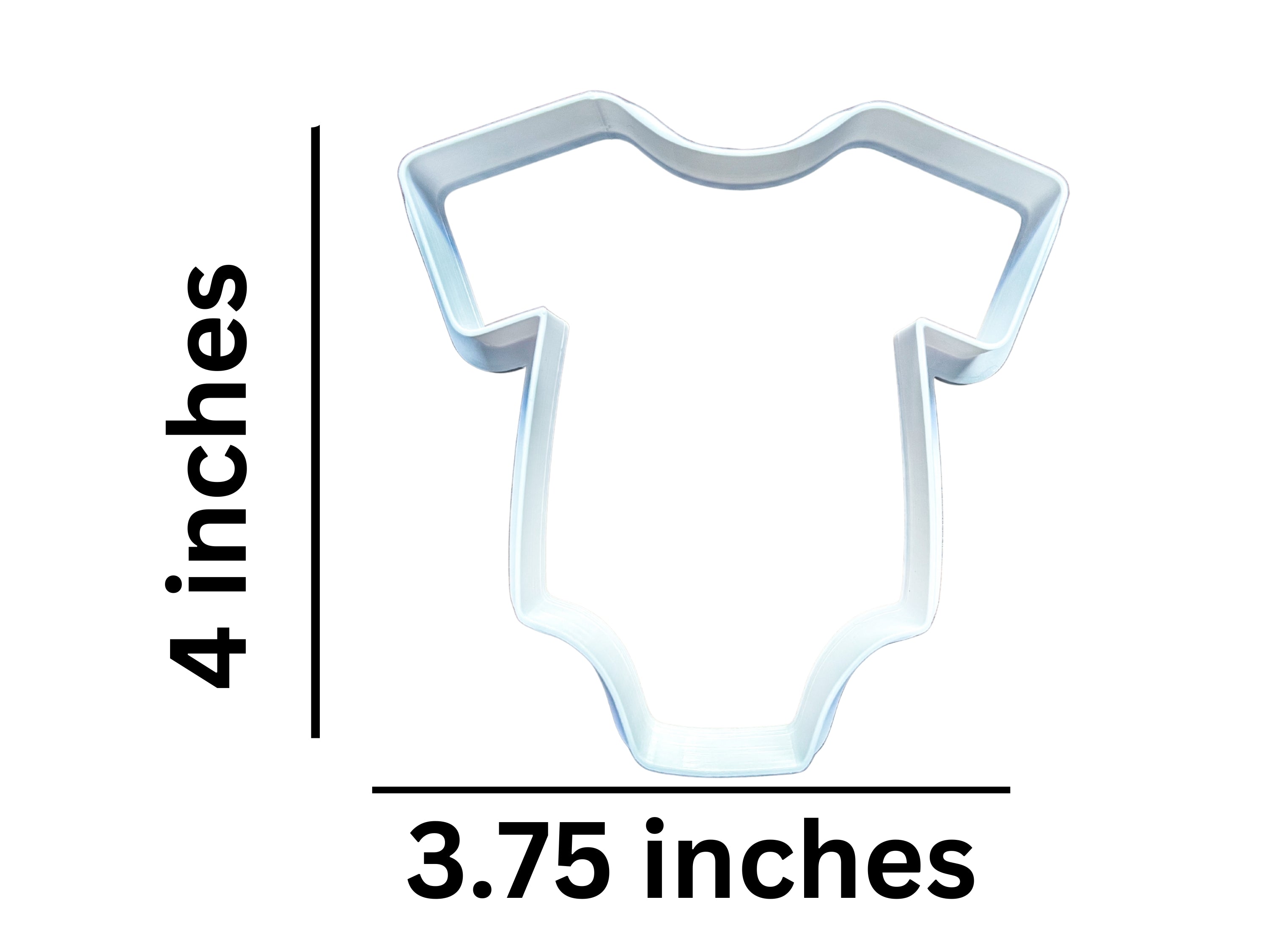 Baby Onesie Cookie Cutter - 4" Premium Plastic Baking Tool for Baby Shower Treats & Fondant Crafts