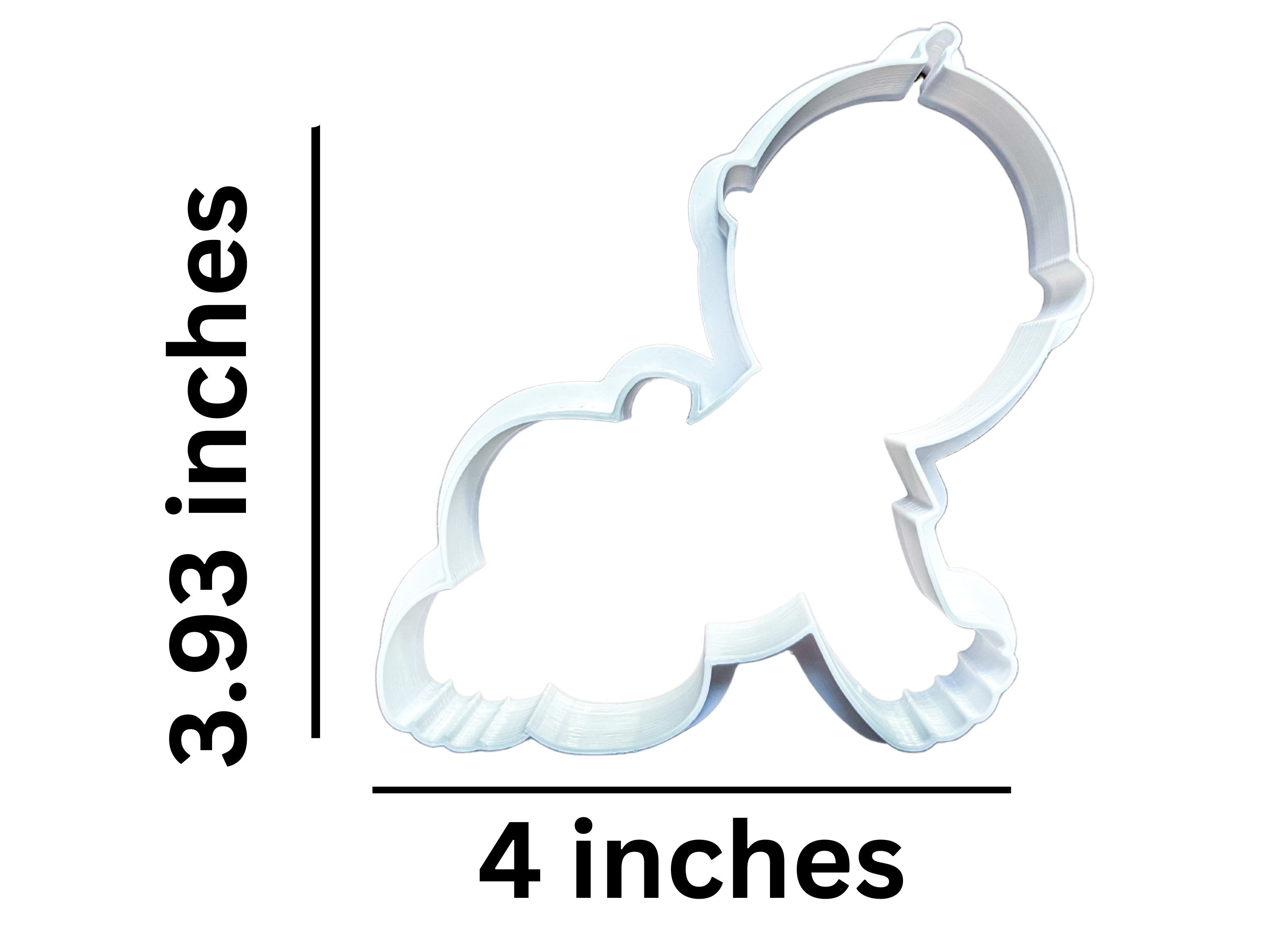 Baby Crawling Cookie Cutter - 4" Detailed Plastic Mold for Baking & Crafts